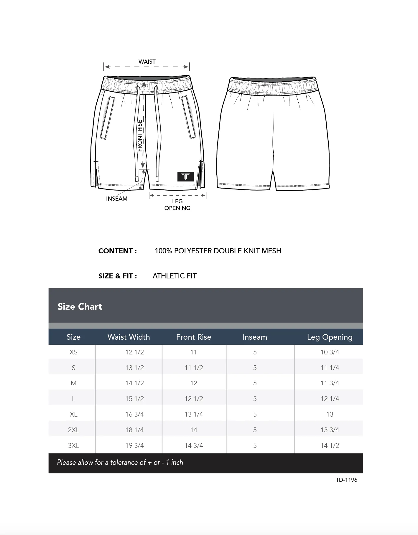 2025 NHSCA Duals Mesh Short - Black (5" Inseam)