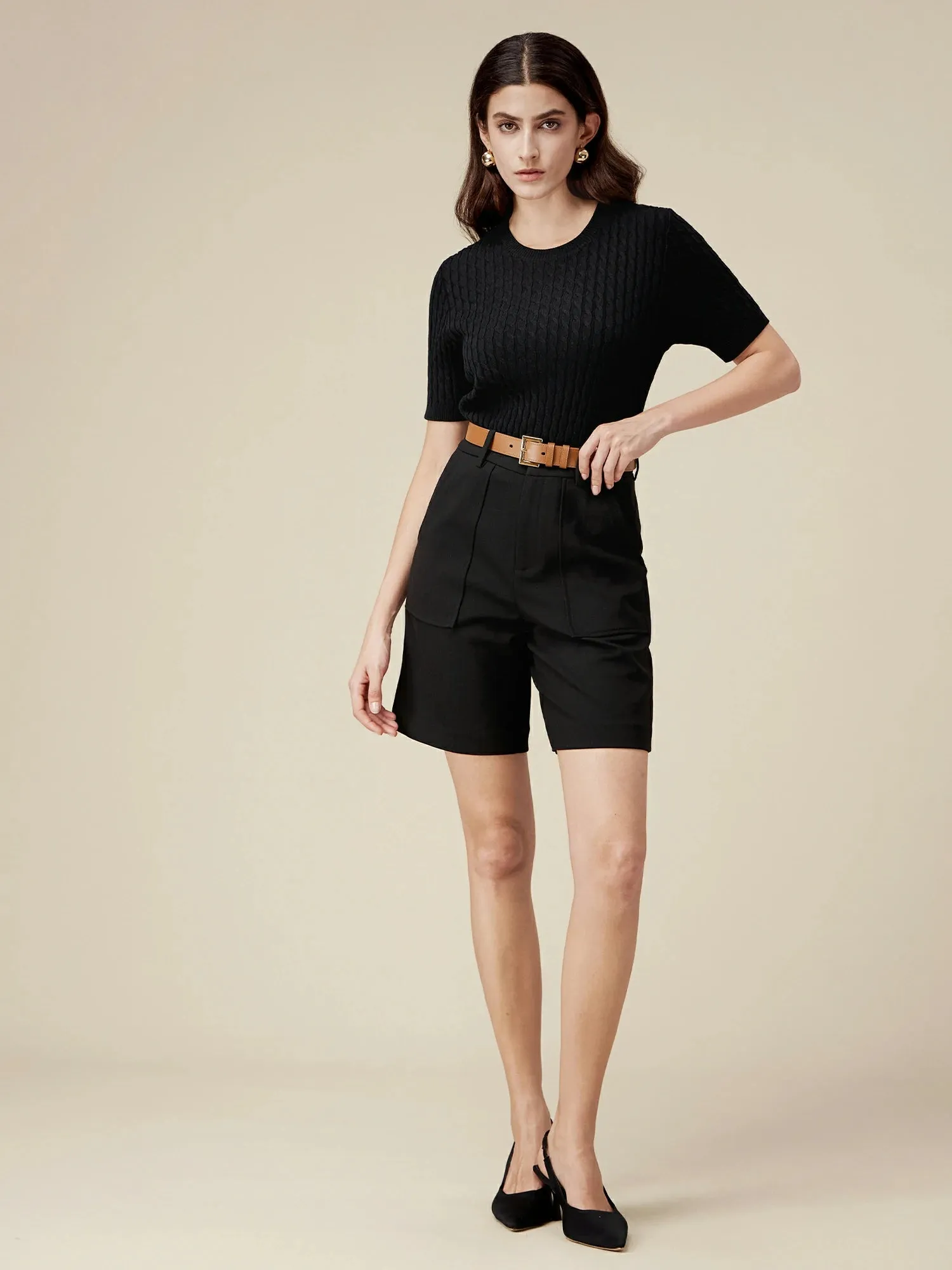Amoretu 100% Lyocell Knit Sweater Top