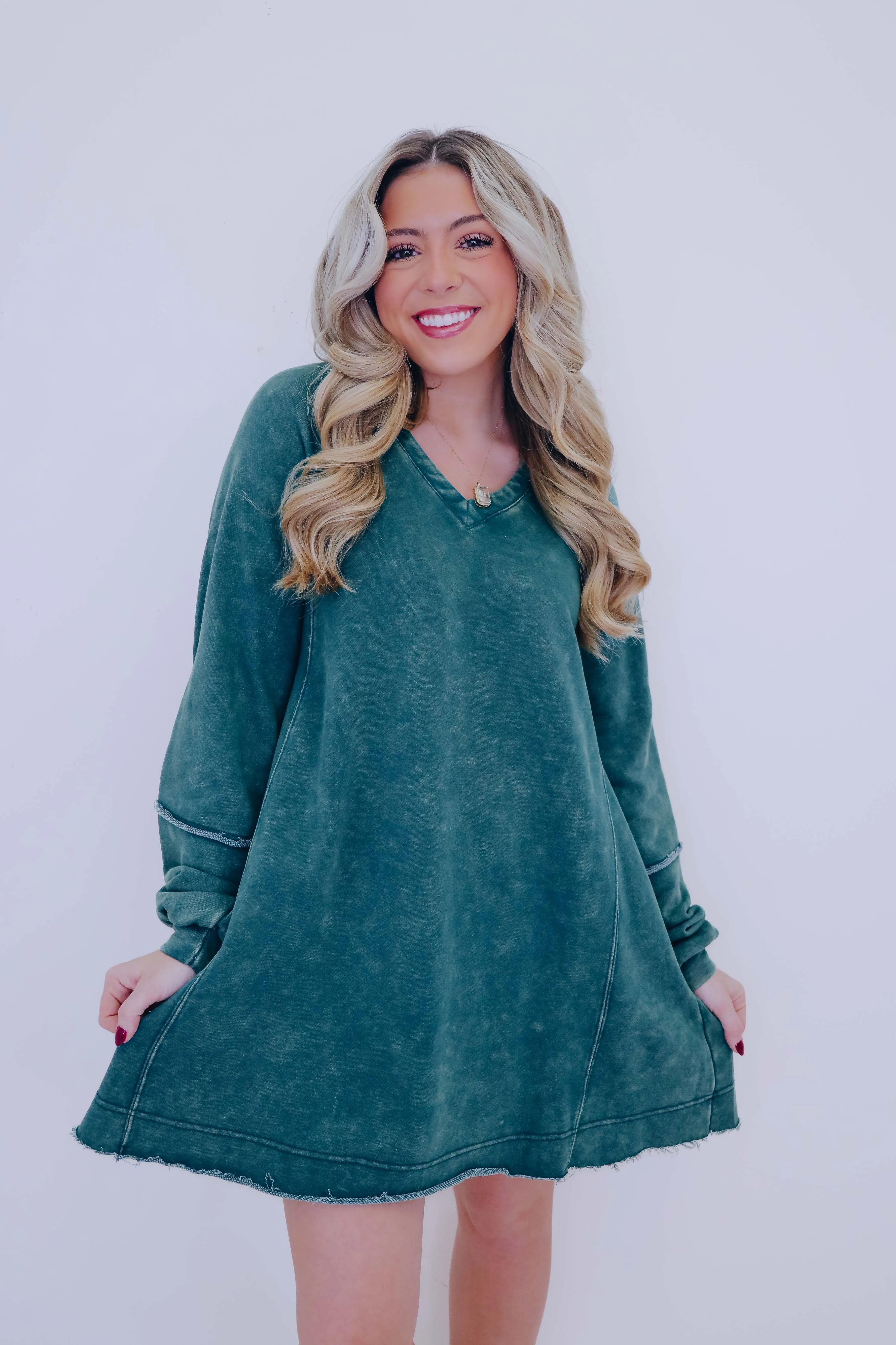 Annie A-Line Sweatshirt Dress - 4 Colors