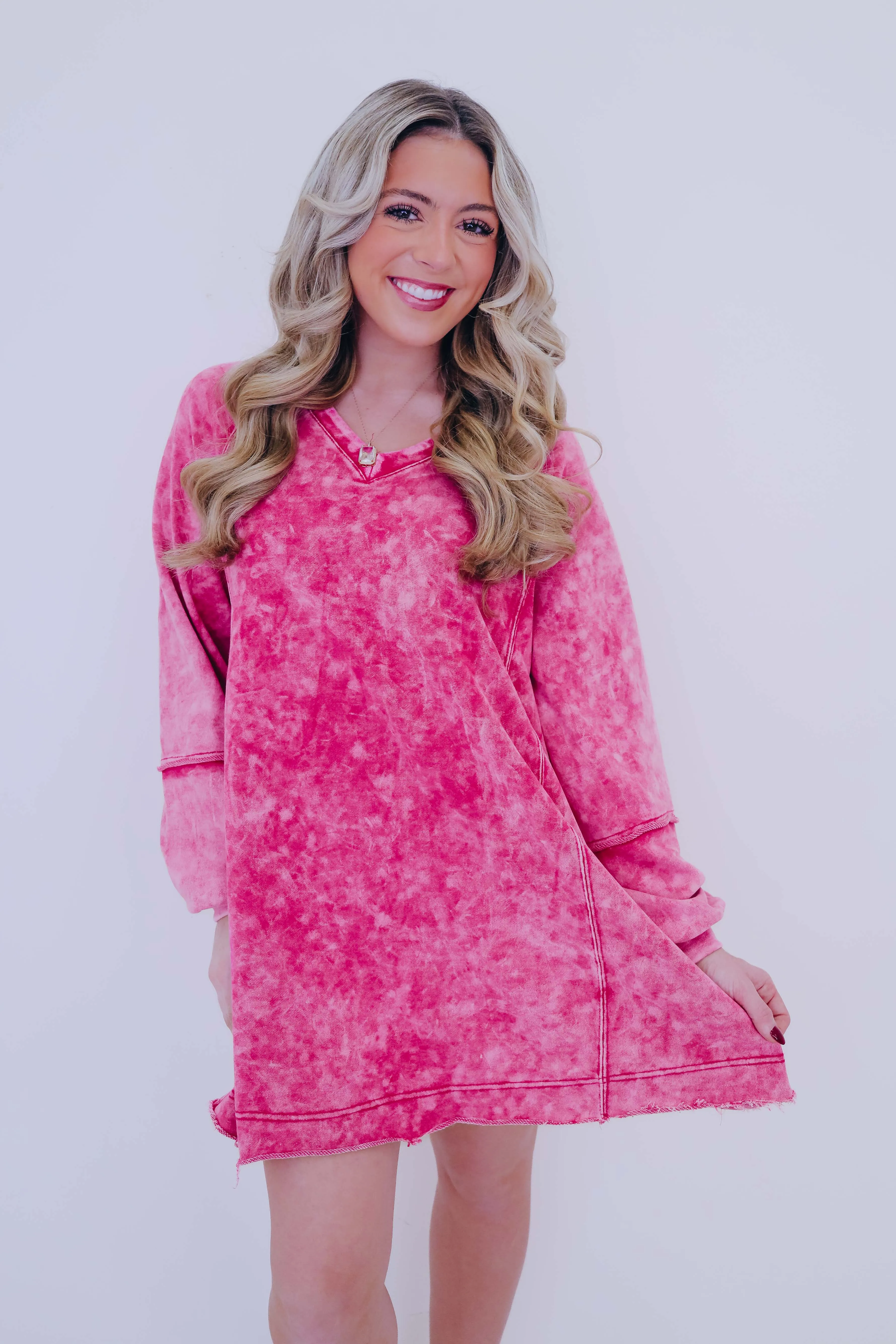Annie A-Line Sweatshirt Dress - 4 Colors