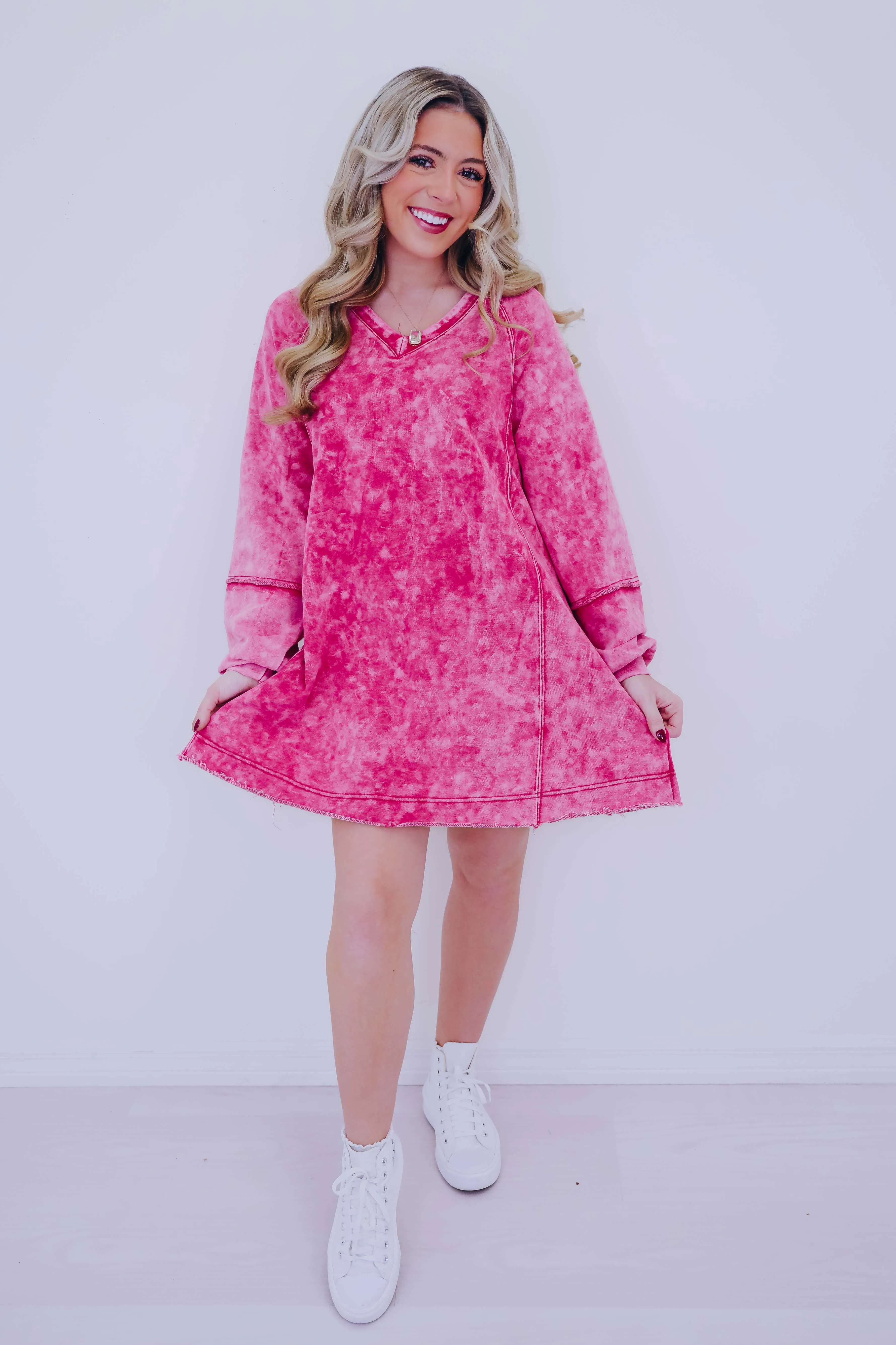 Annie A-Line Sweatshirt Dress - 4 Colors