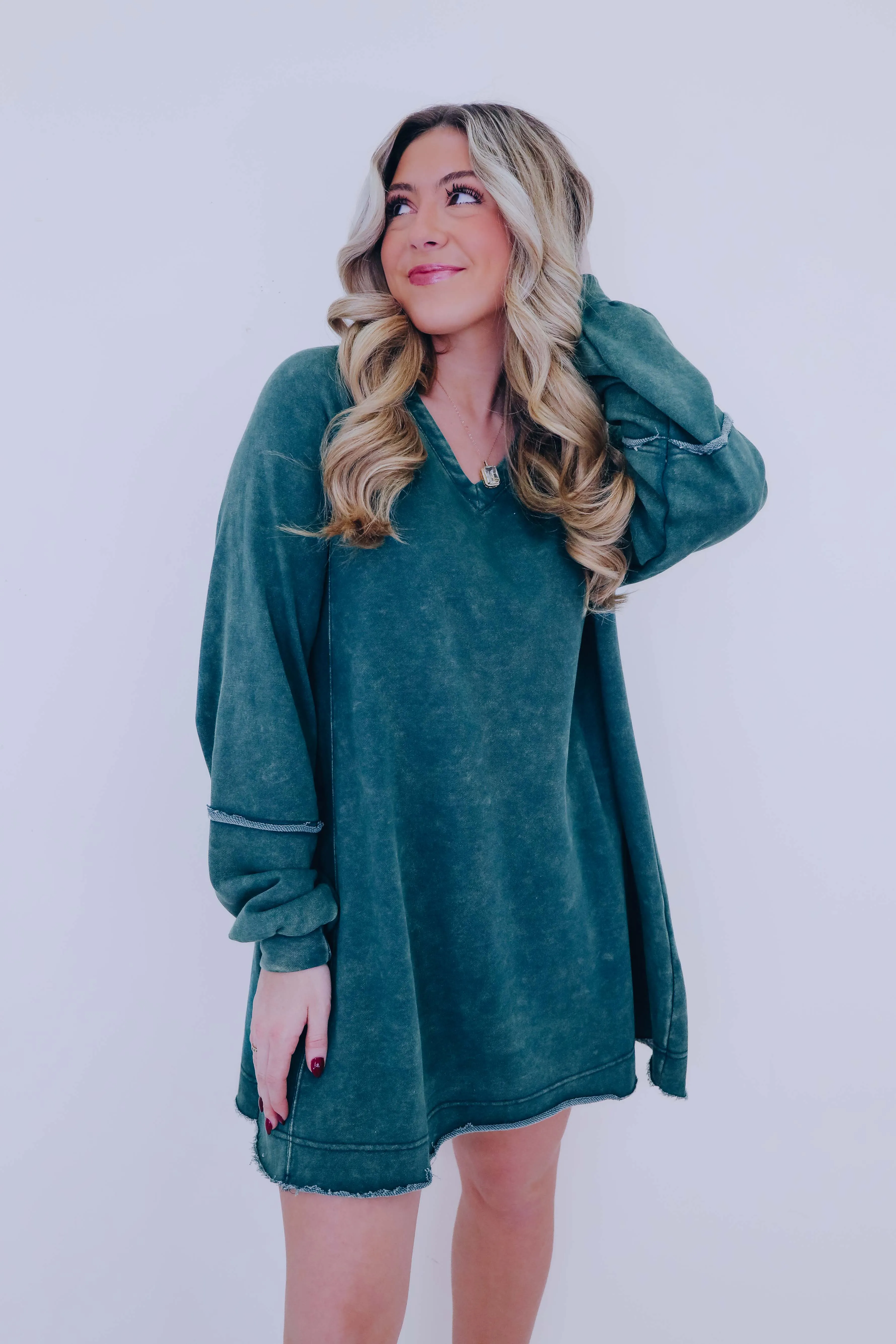 Annie A-Line Sweatshirt Dress - 4 Colors
