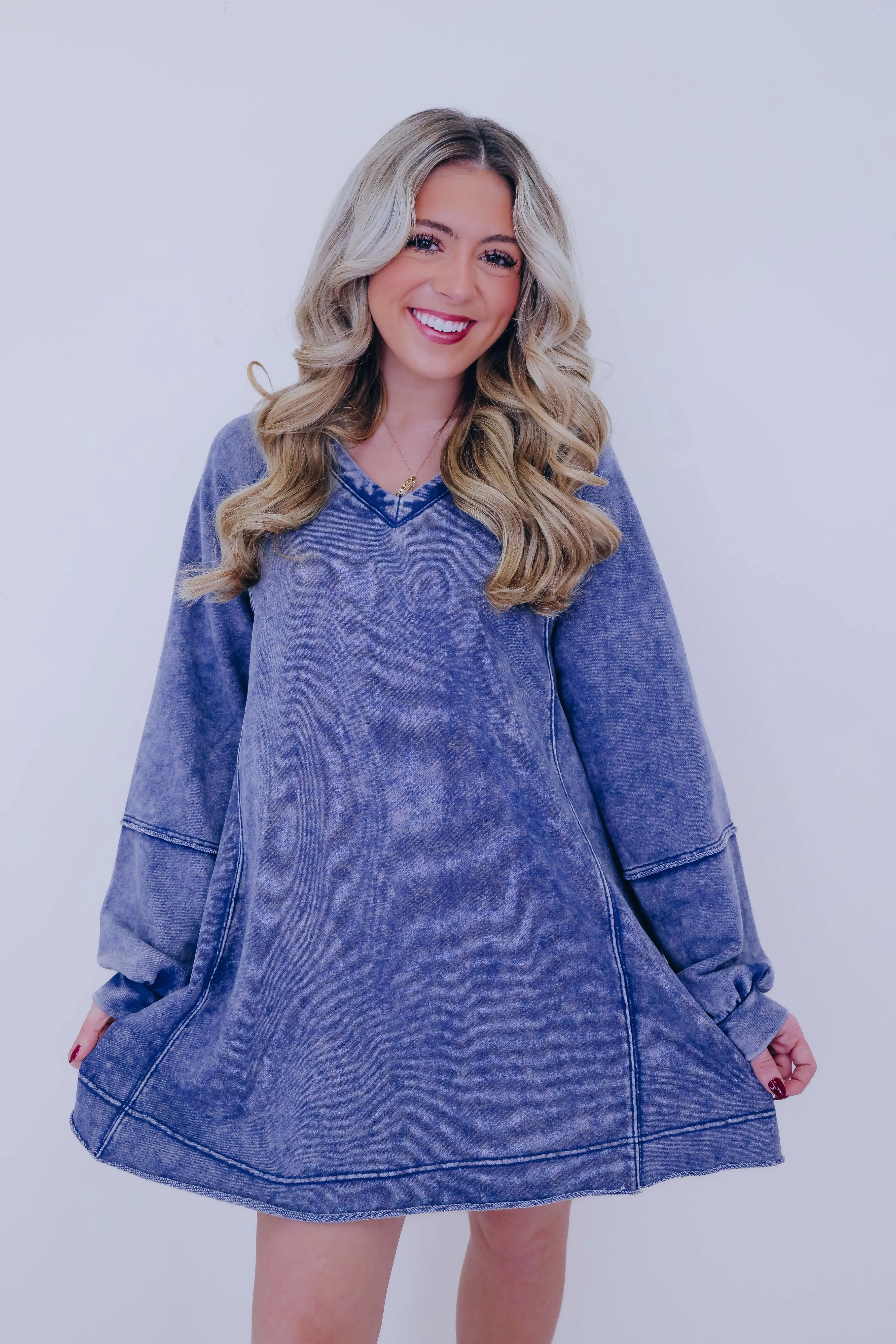 Annie A-Line Sweatshirt Dress - 4 Colors