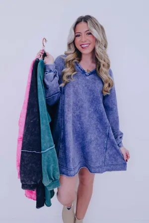 Annie A-Line Sweatshirt Dress - 4 Colors