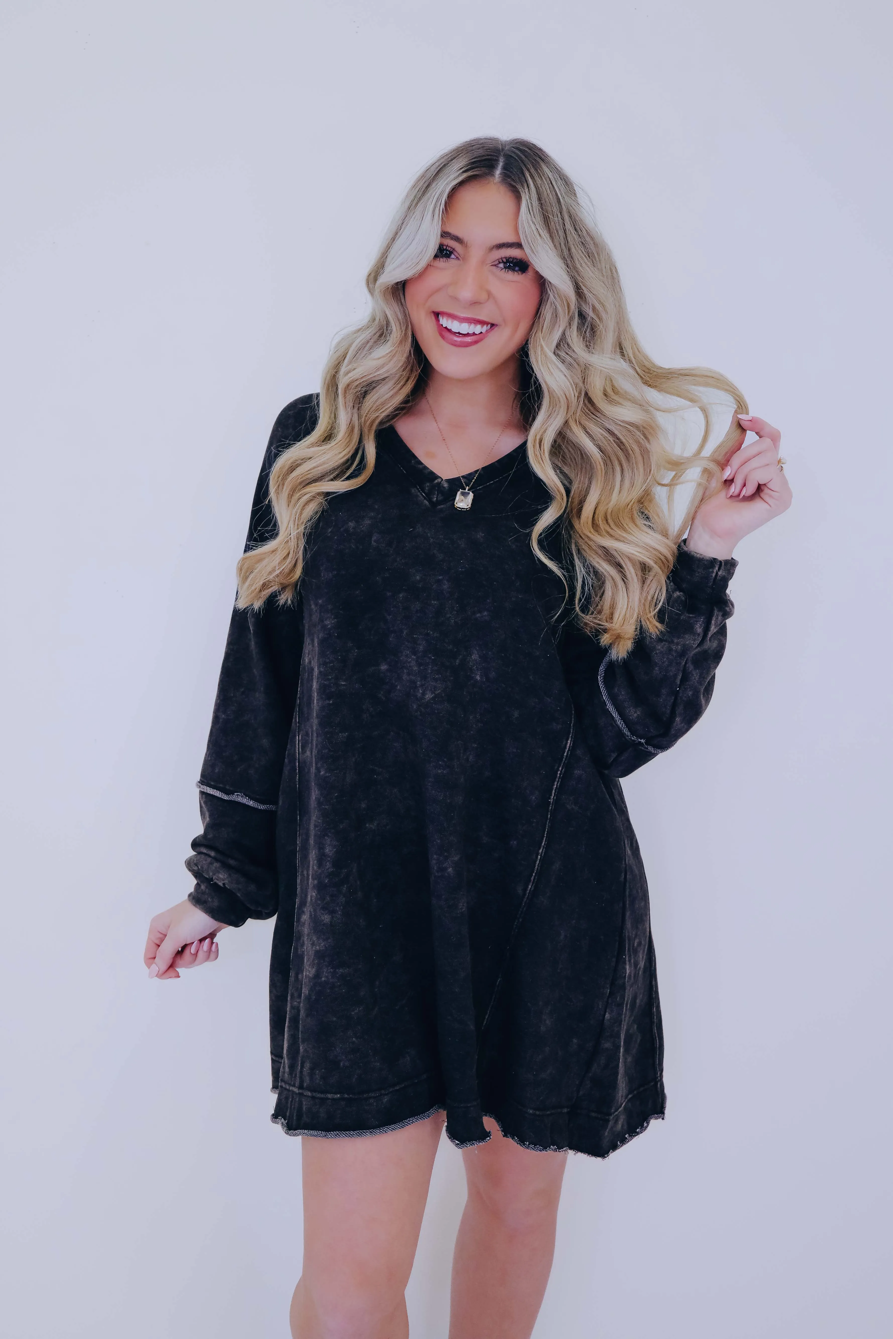 Annie A-Line Sweatshirt Dress - 4 Colors
