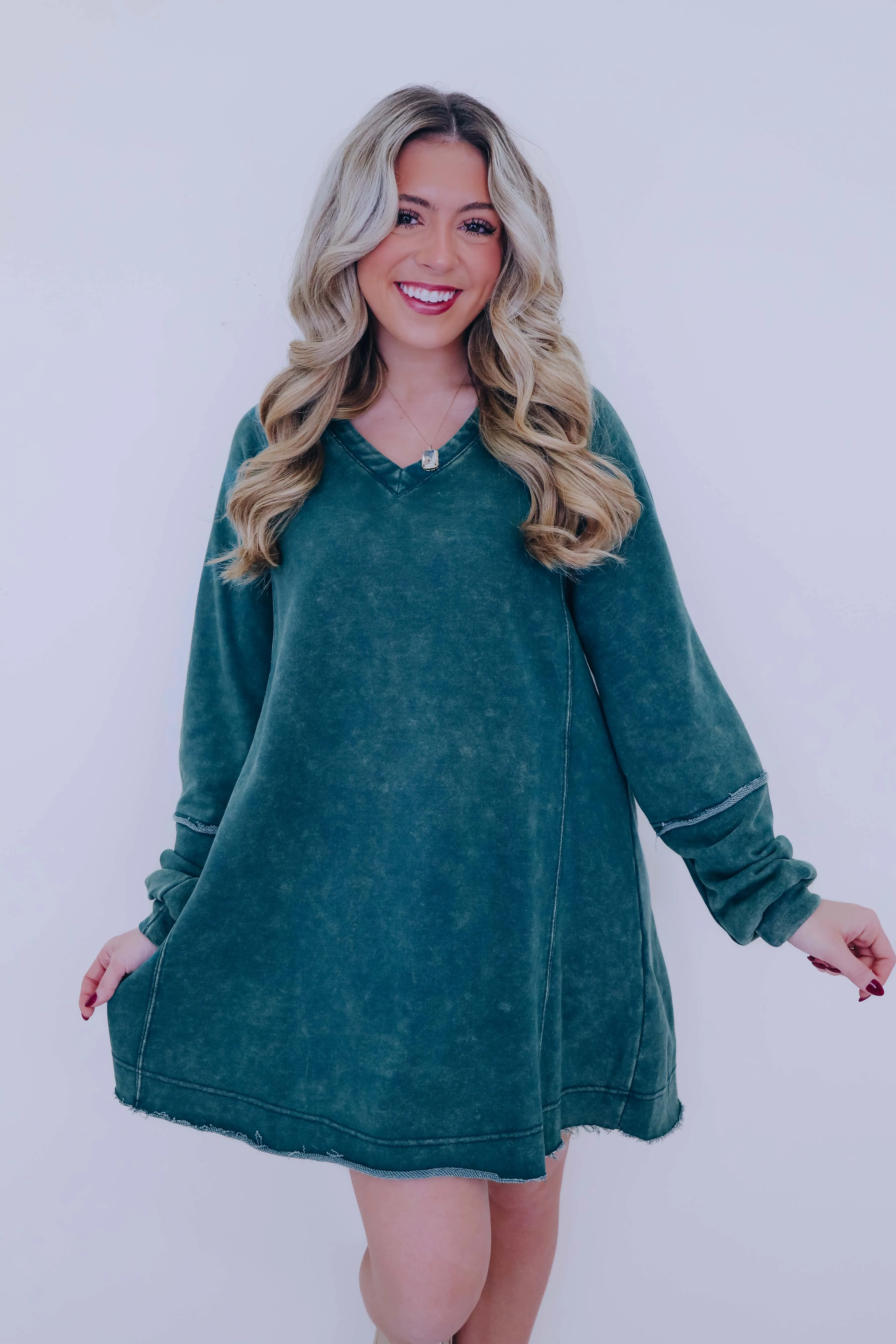 Annie A-Line Sweatshirt Dress - 4 Colors