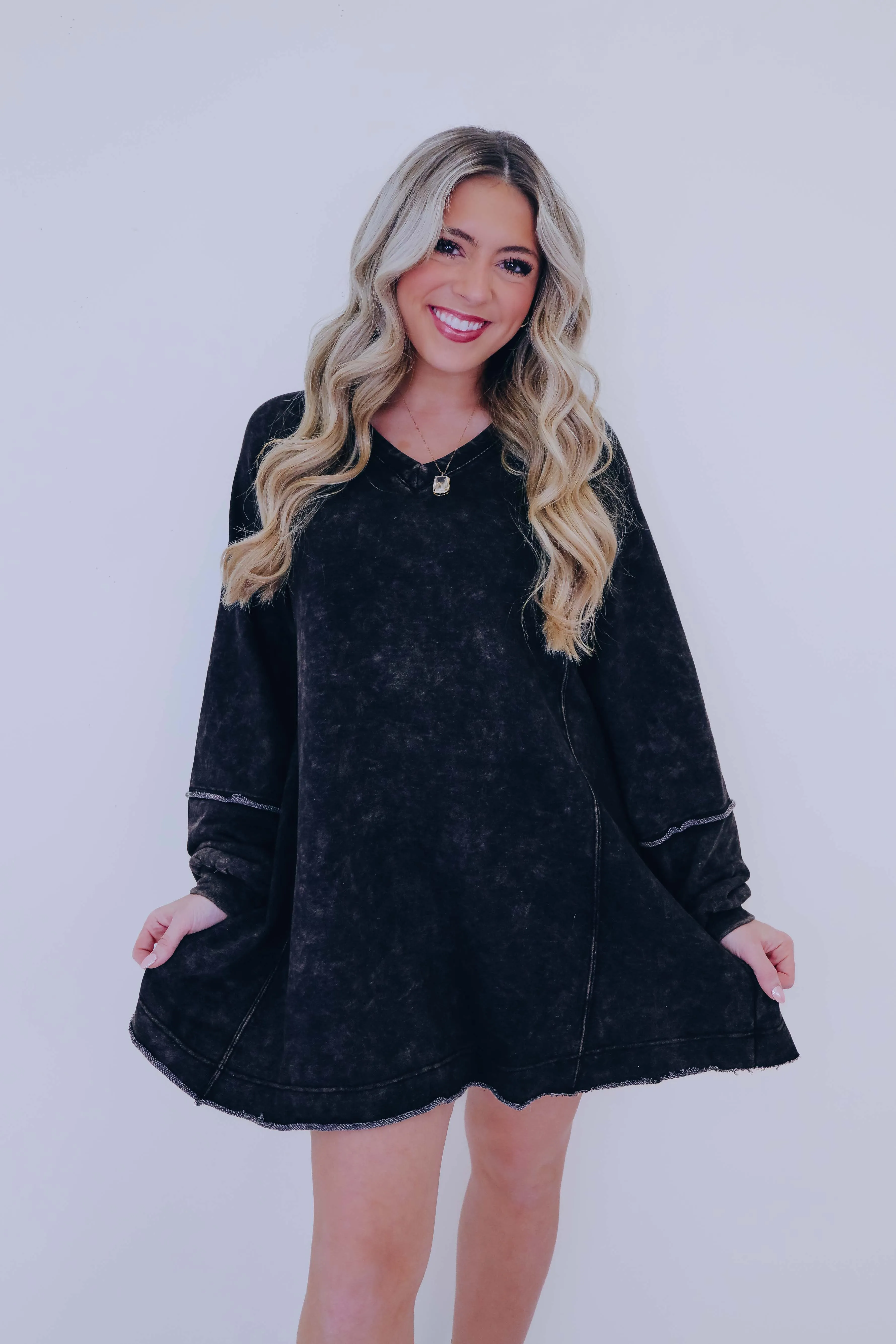 Annie A-Line Sweatshirt Dress - 4 Colors