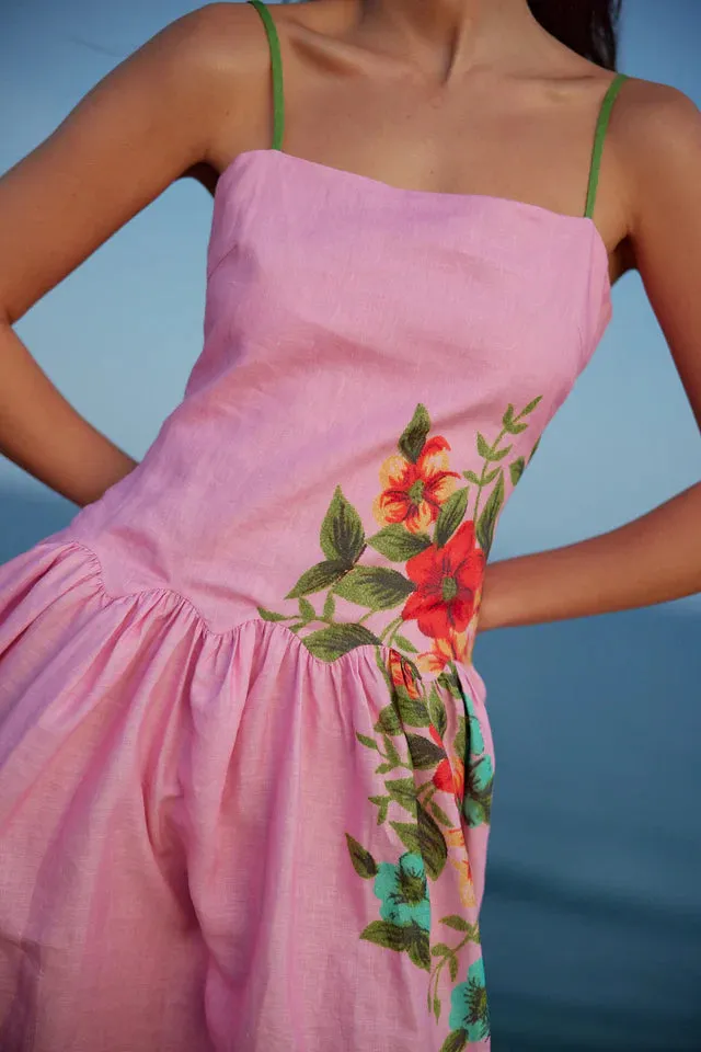 ASTON - Cordelia Dress SALMON BOUQUET