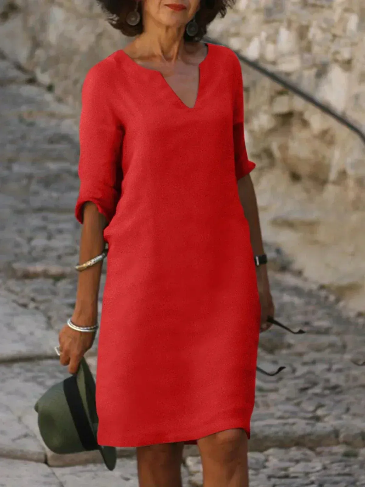 Chelsea - Casual V-Neck Dress