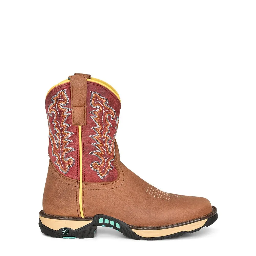 Corral Women's 8.5" Tan Hydro Resist Square Toe Work Boot