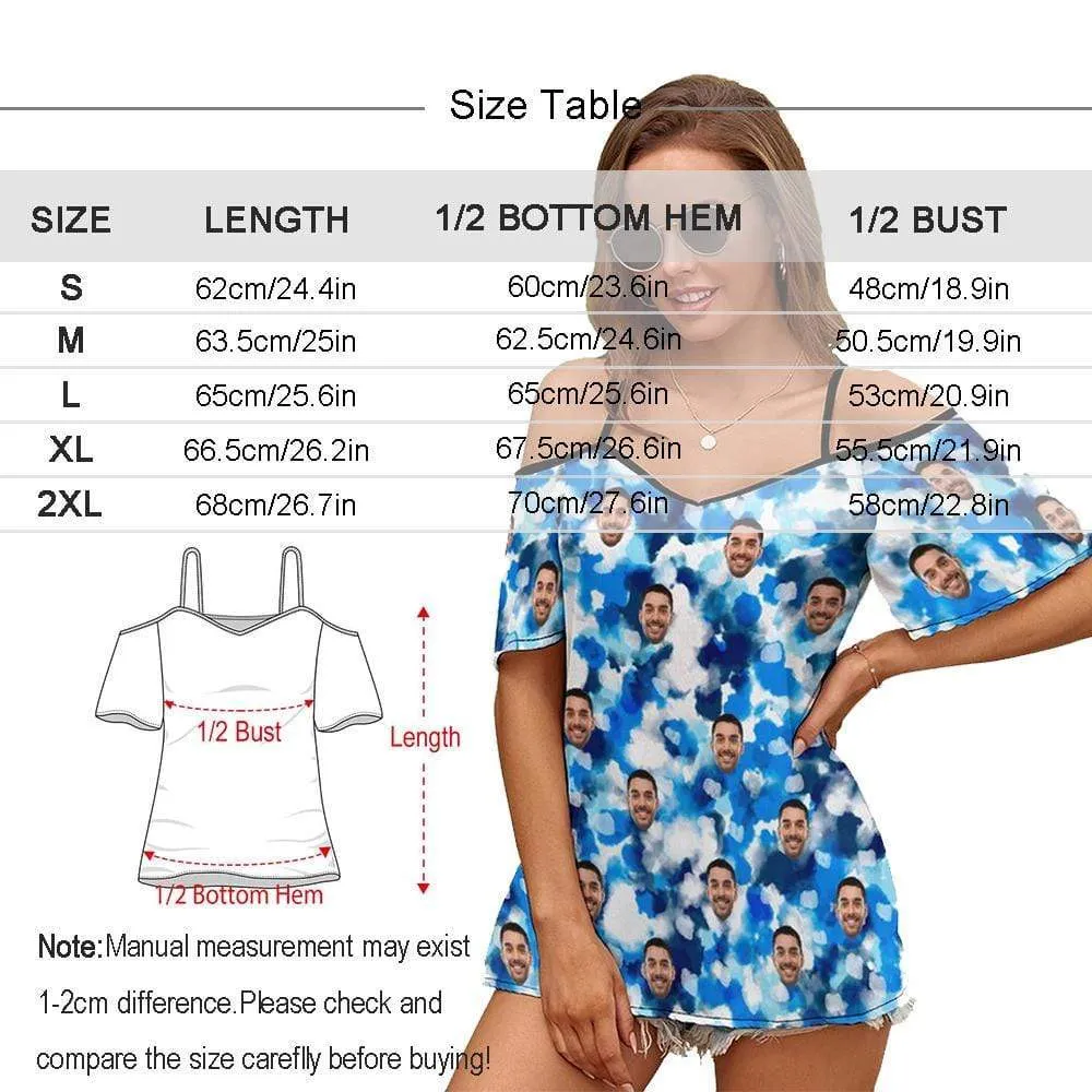 Custom Face Floral Skirt Women's Suspender Top