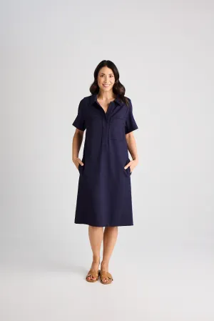 Jacqui - Dress - Knee-Length - Navy