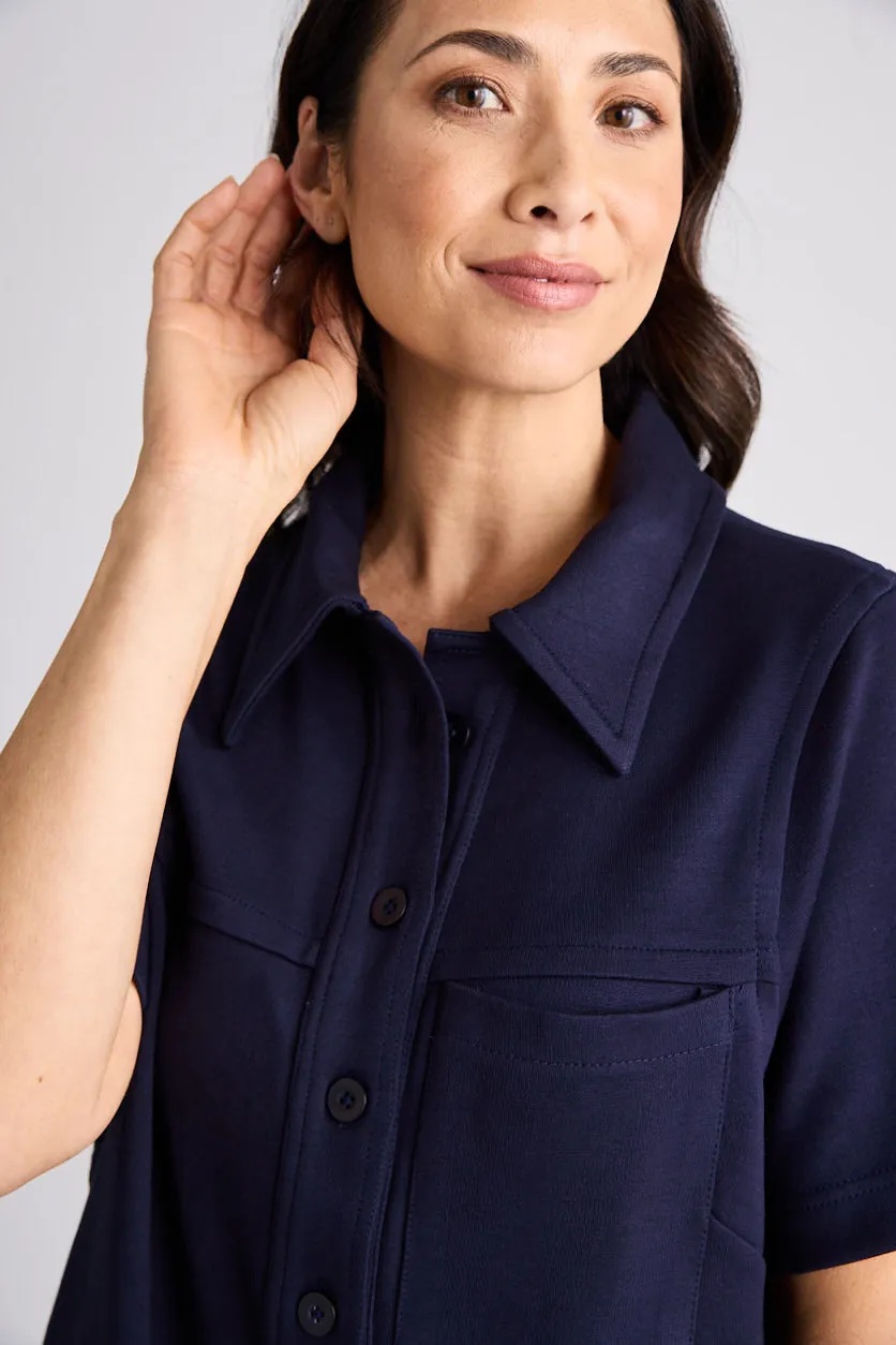 Jacqui - Dress - Knee-Length - Navy