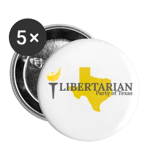 Libertarian Party of Texas Buttons large 2.2'' (5-pack)