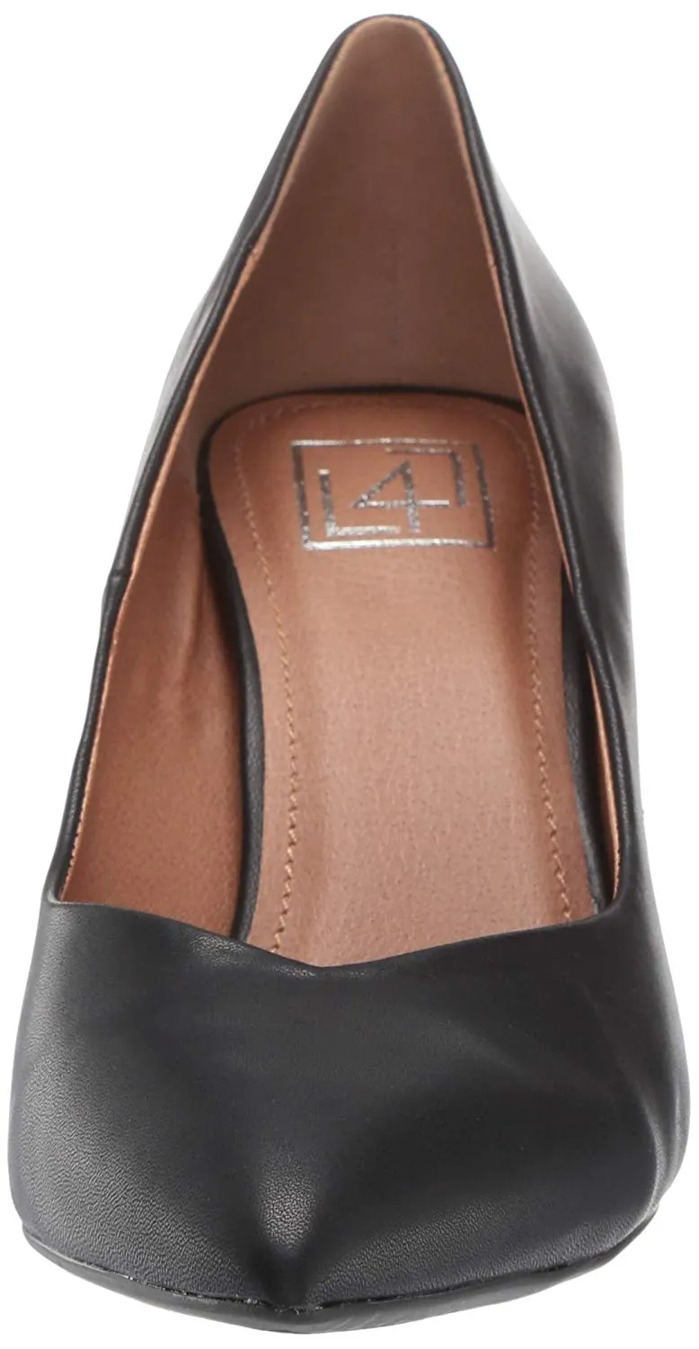 Lust For Life Moxxie Black Nappa Mid Heel Fashion Slip On Pointed Toe Pumps