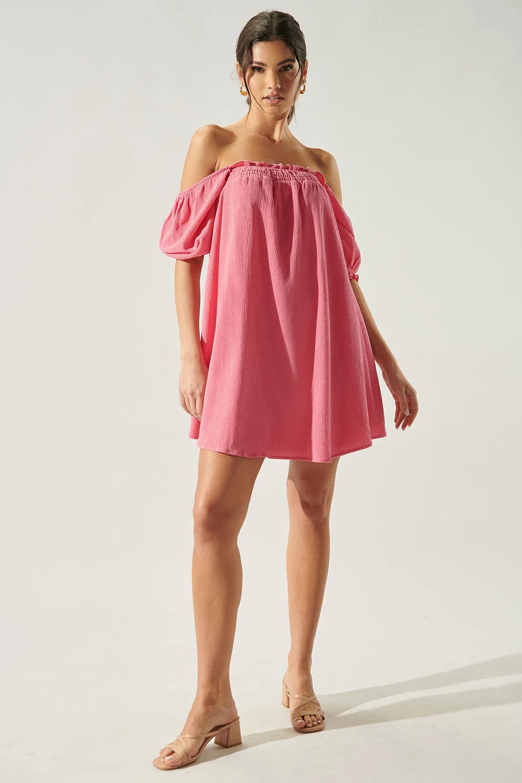 Miss Sunshine Convertible Sleeve Babydoll Dress
