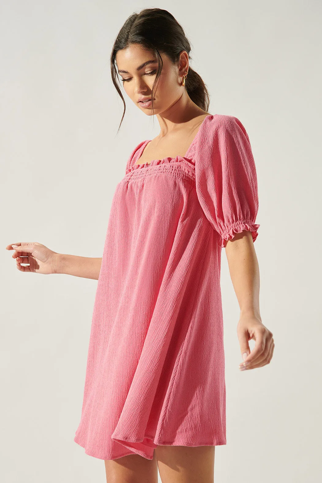 Miss Sunshine Convertible Sleeve Babydoll Dress