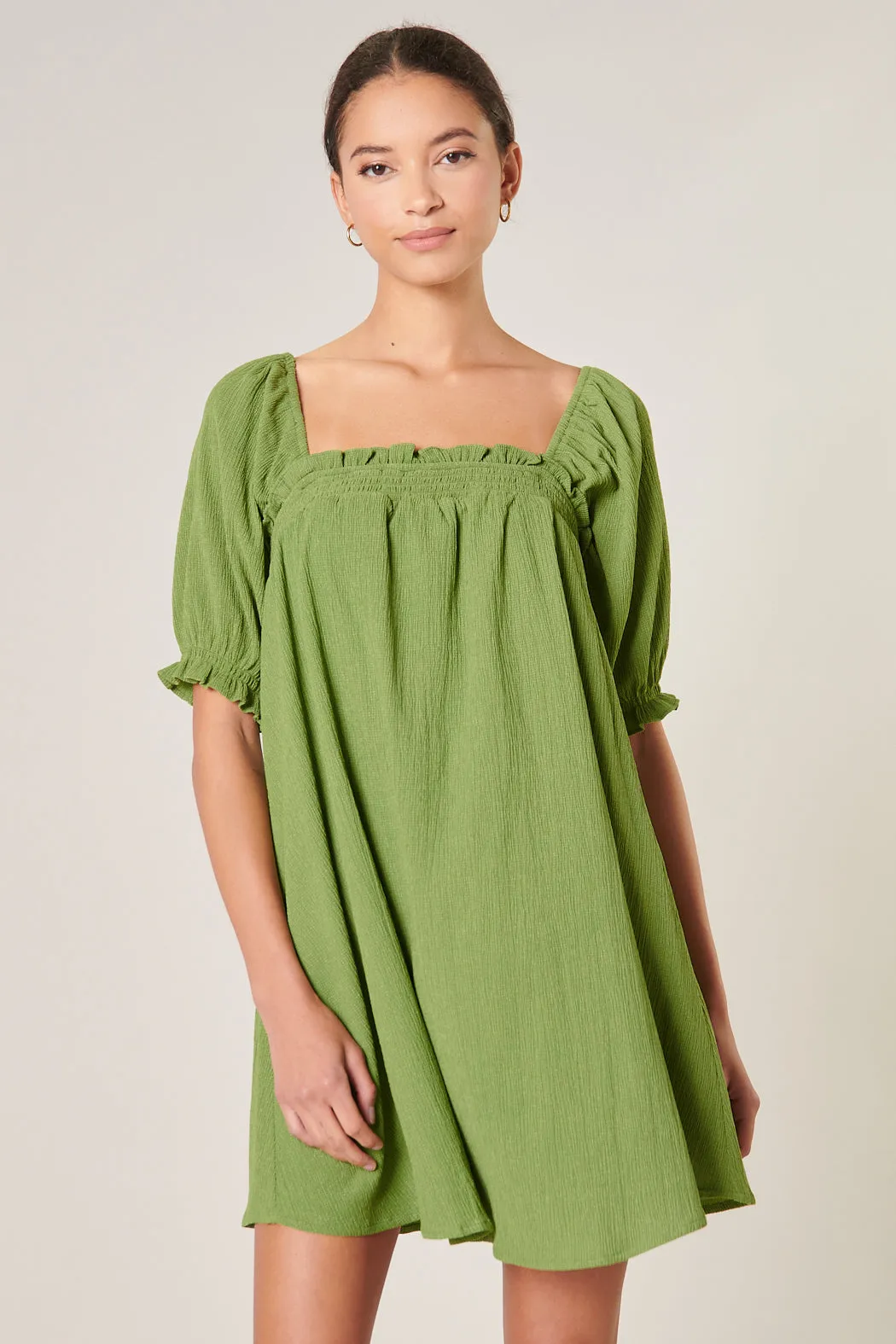 Miss Sunshine Convertible Sleeve Babydoll Dress