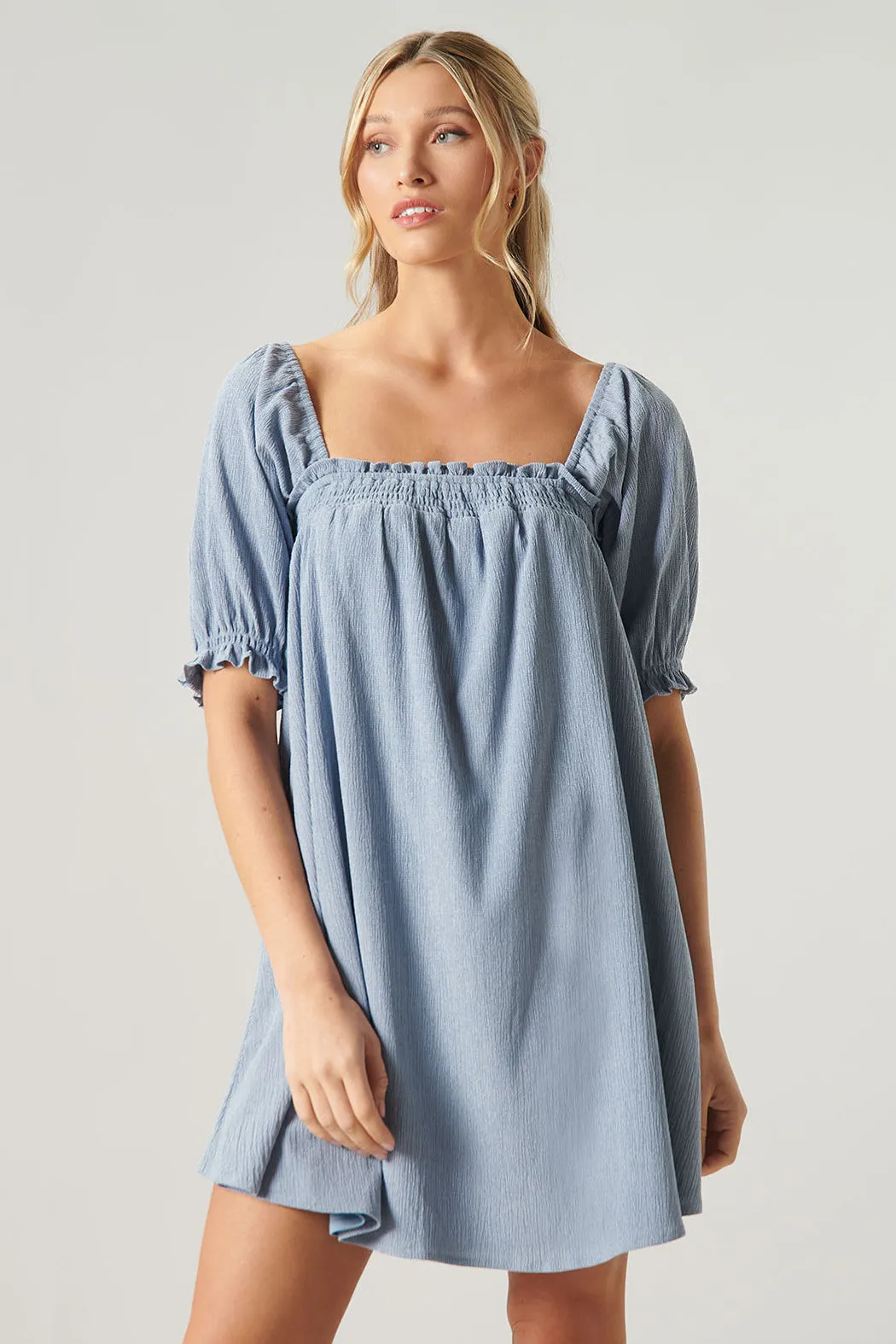 Miss Sunshine Convertible Sleeve Babydoll Dress