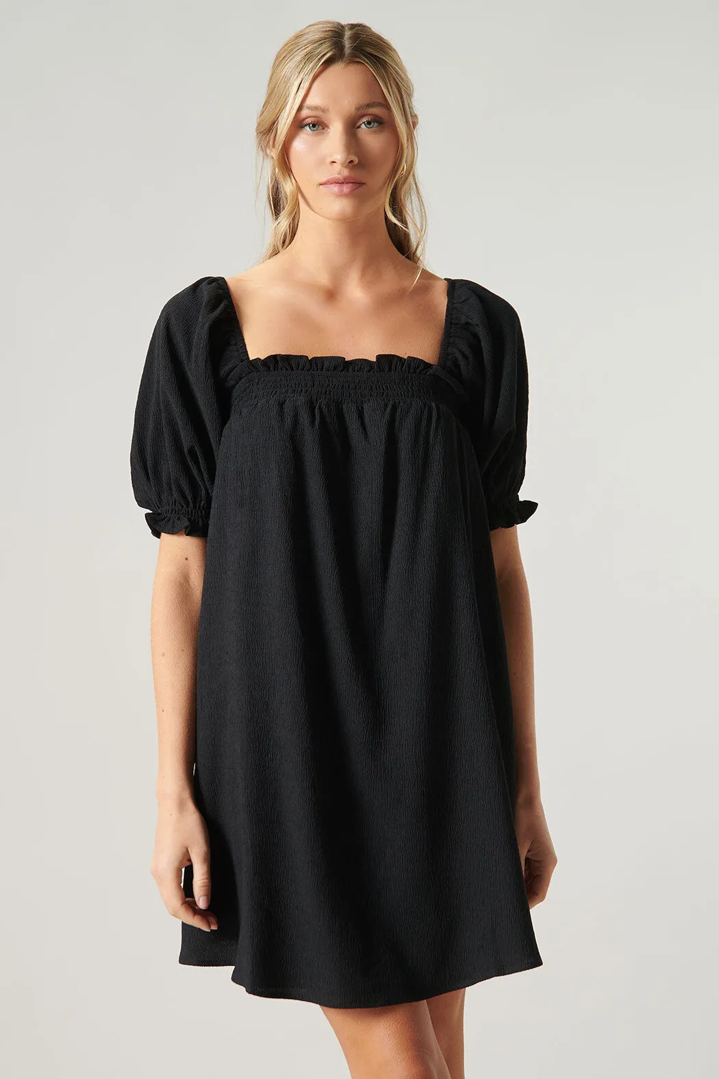 Miss Sunshine Convertible Sleeve Babydoll Dress