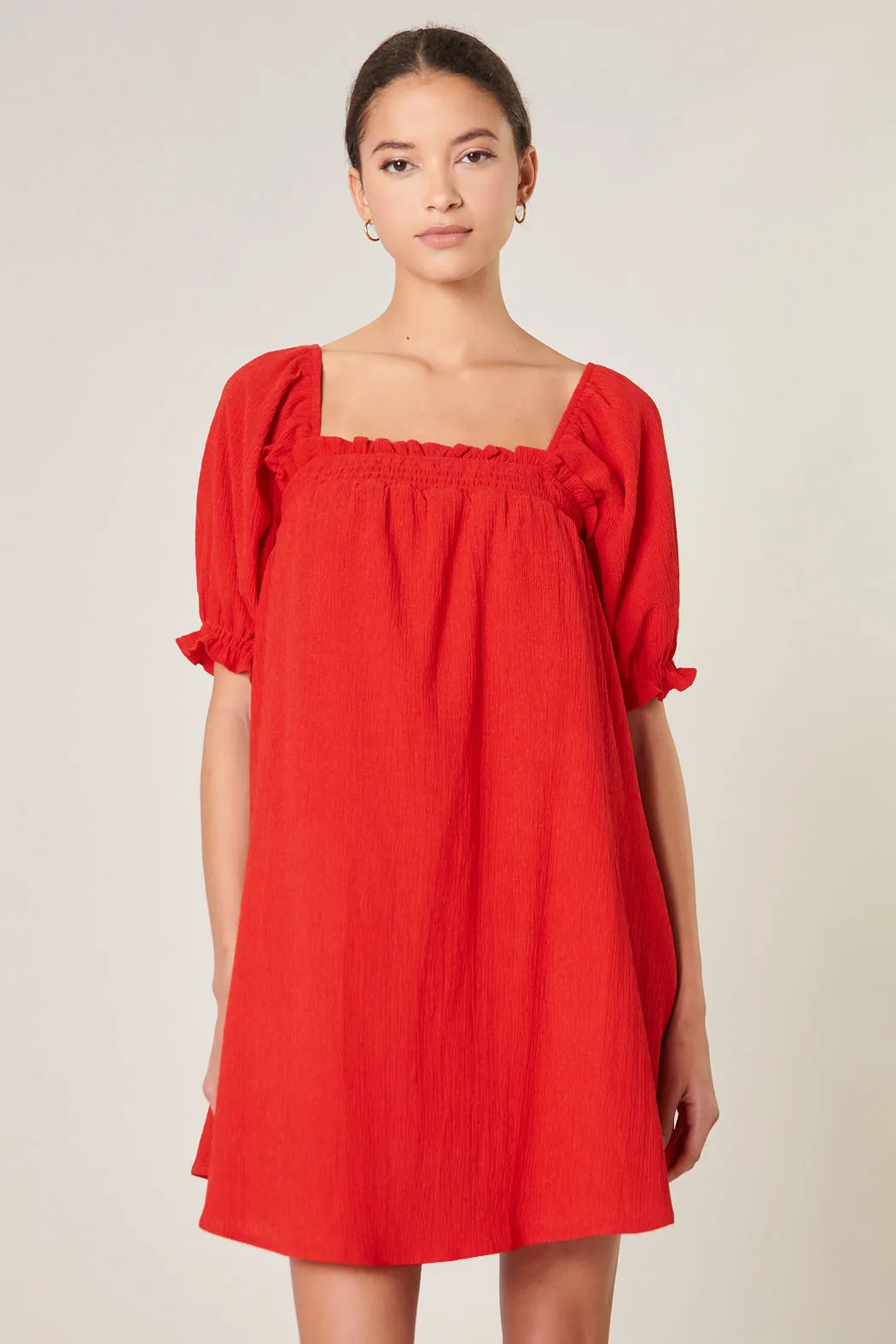 Miss Sunshine Convertible Sleeve Babydoll Dress