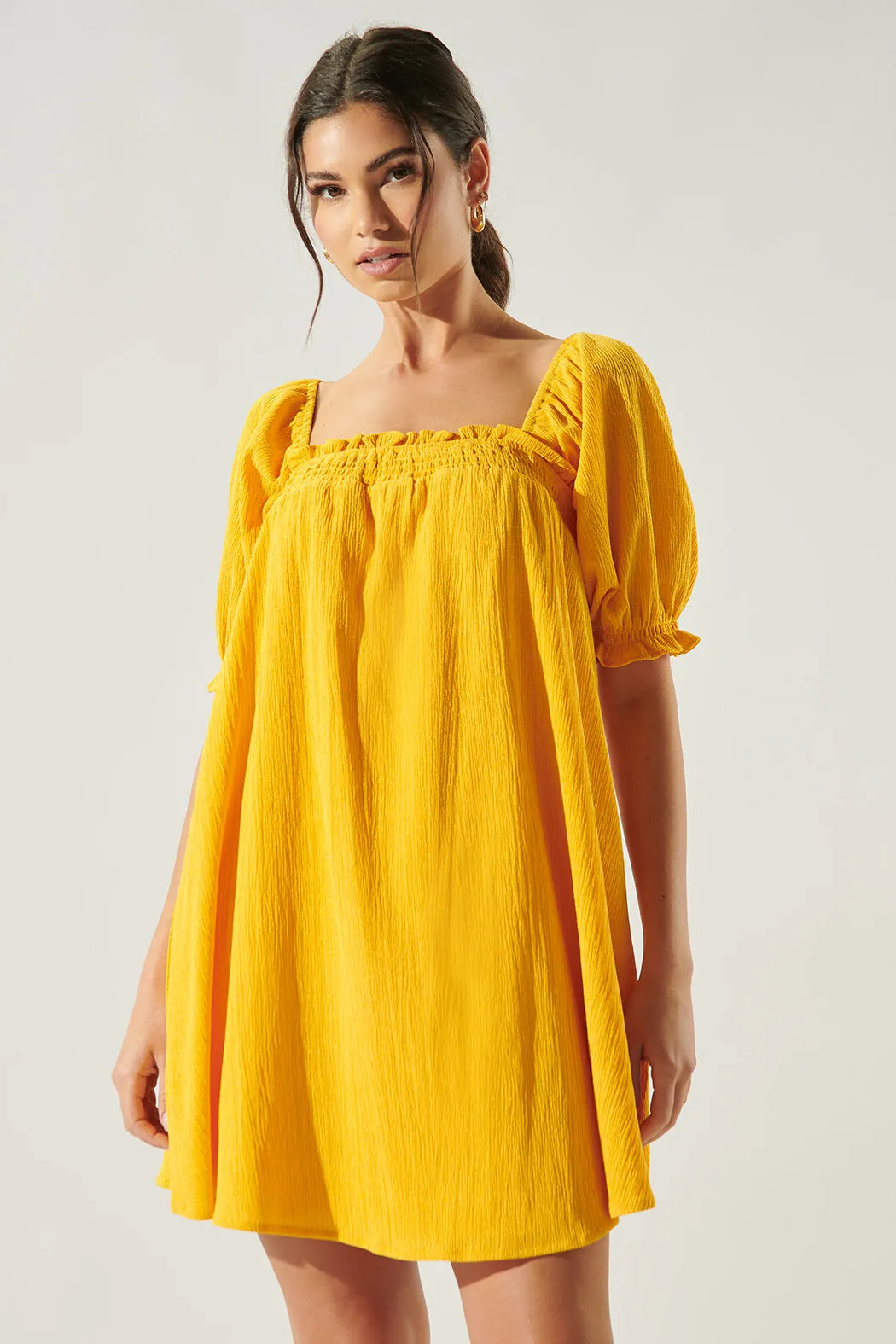Miss Sunshine Convertible Sleeve Babydoll Dress
