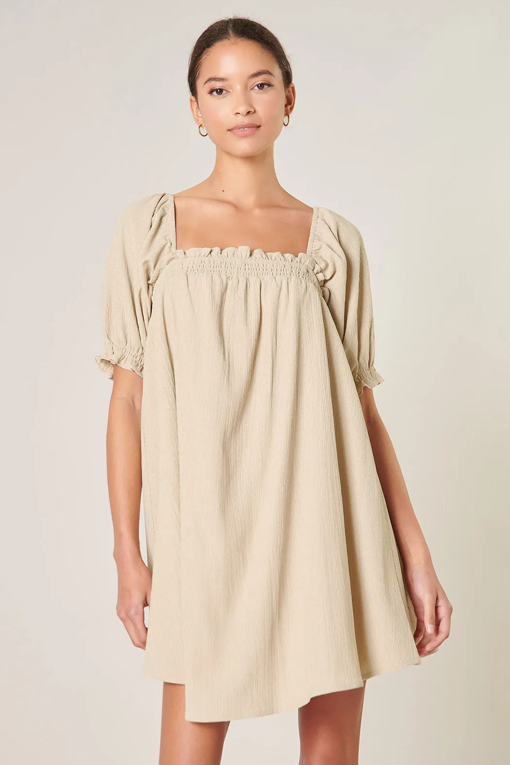 Miss Sunshine Convertible Sleeve Babydoll Dress
