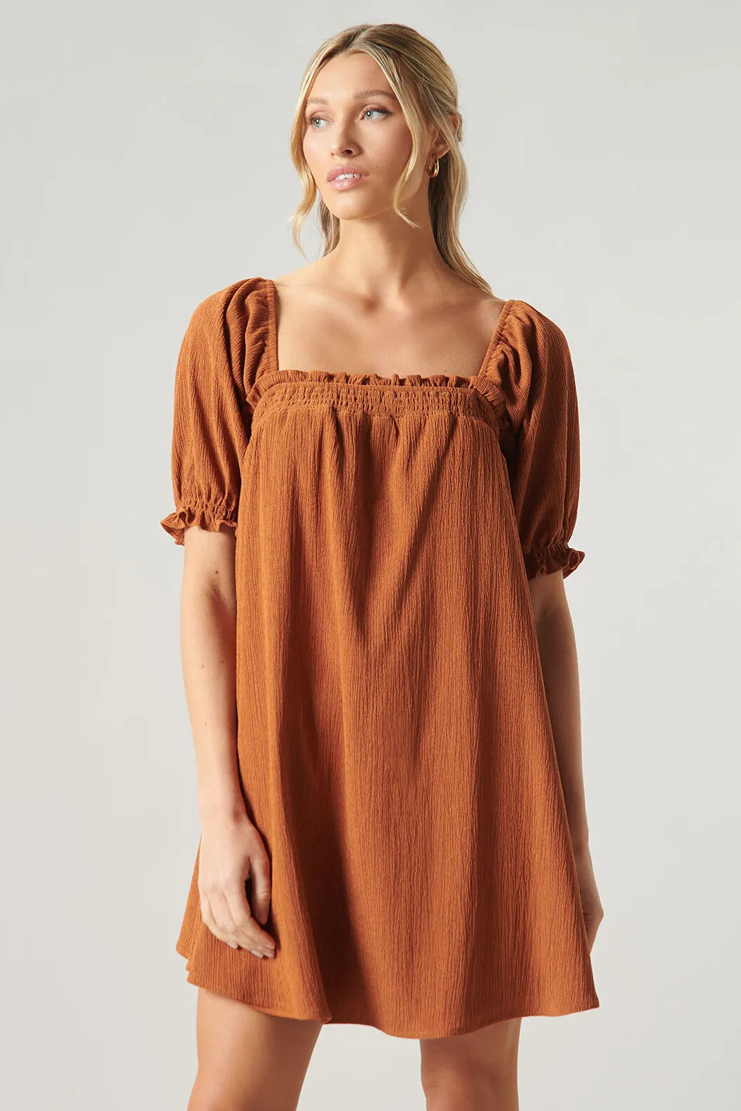Miss Sunshine Convertible Sleeve Babydoll Dress