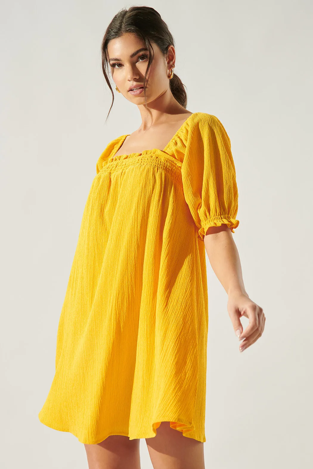 Miss Sunshine Convertible Sleeve Babydoll Dress