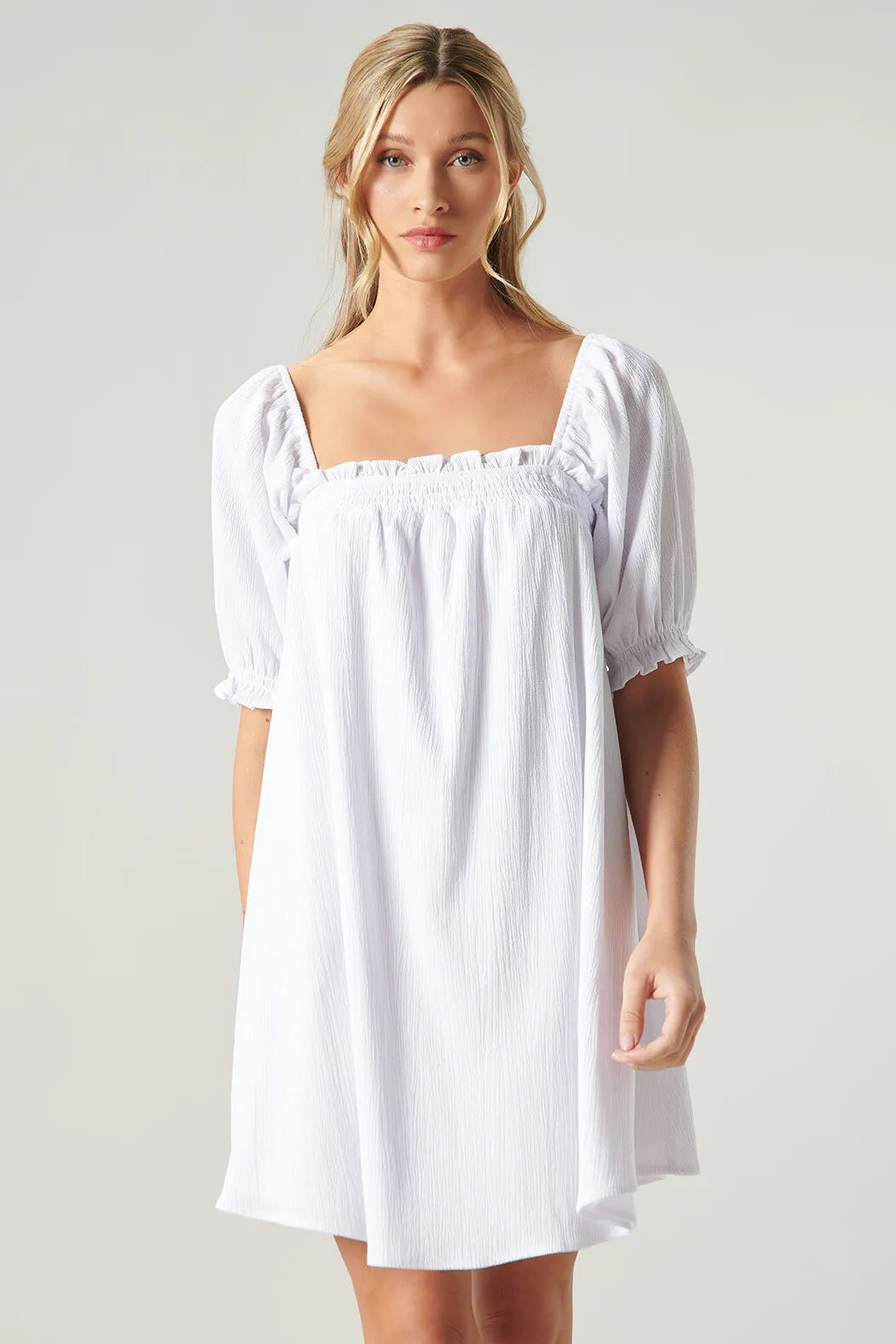 Miss Sunshine Convertible Sleeve Babydoll Dress