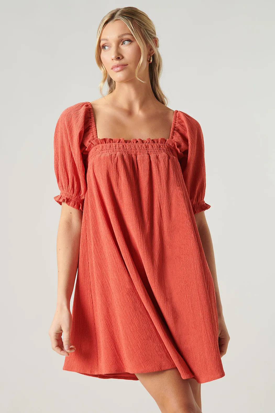 Miss Sunshine Convertible Sleeve Babydoll Dress
