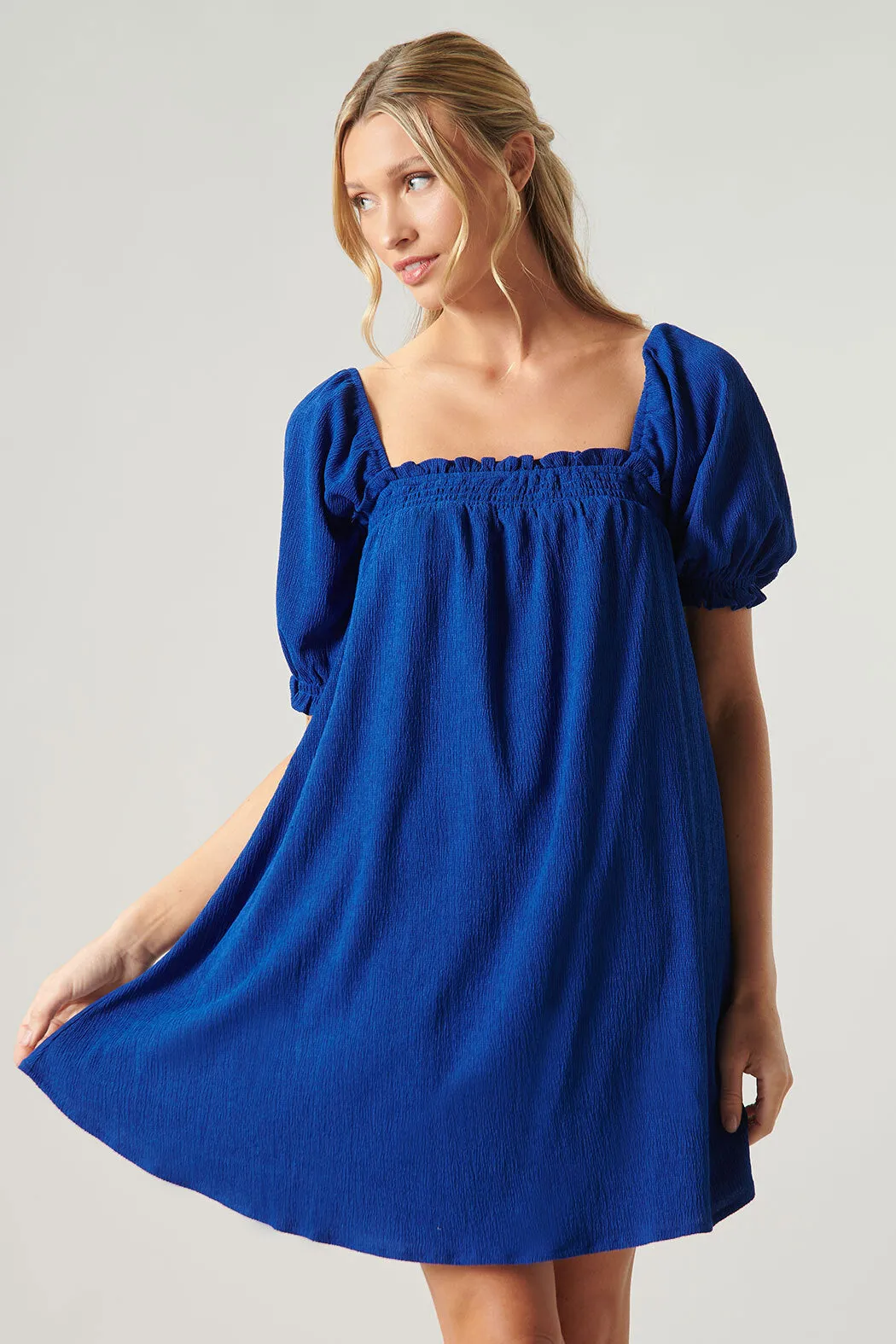 Miss Sunshine Convertible Sleeve Babydoll Dress