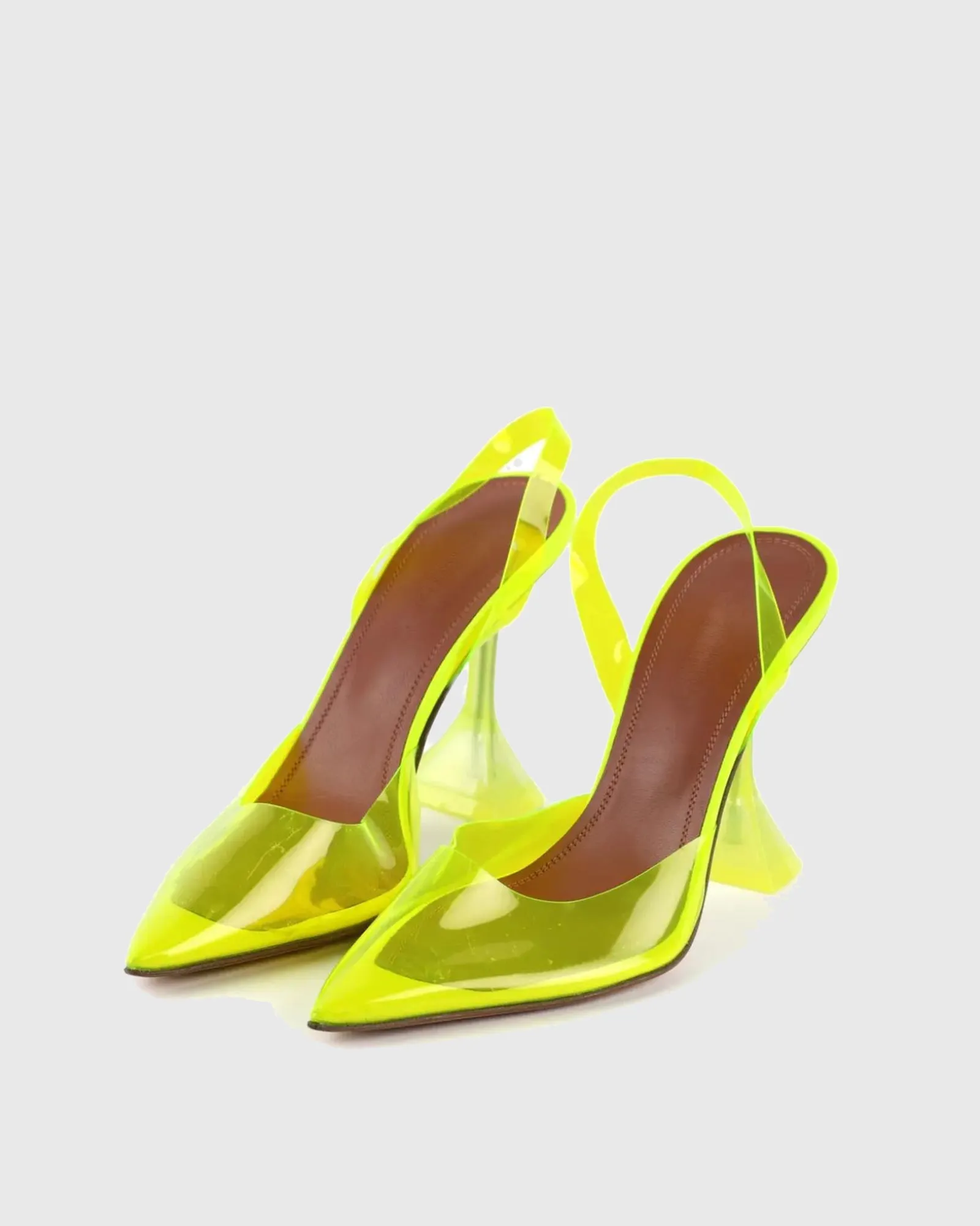 Natalia PVC Slingback Pumps In Yellow