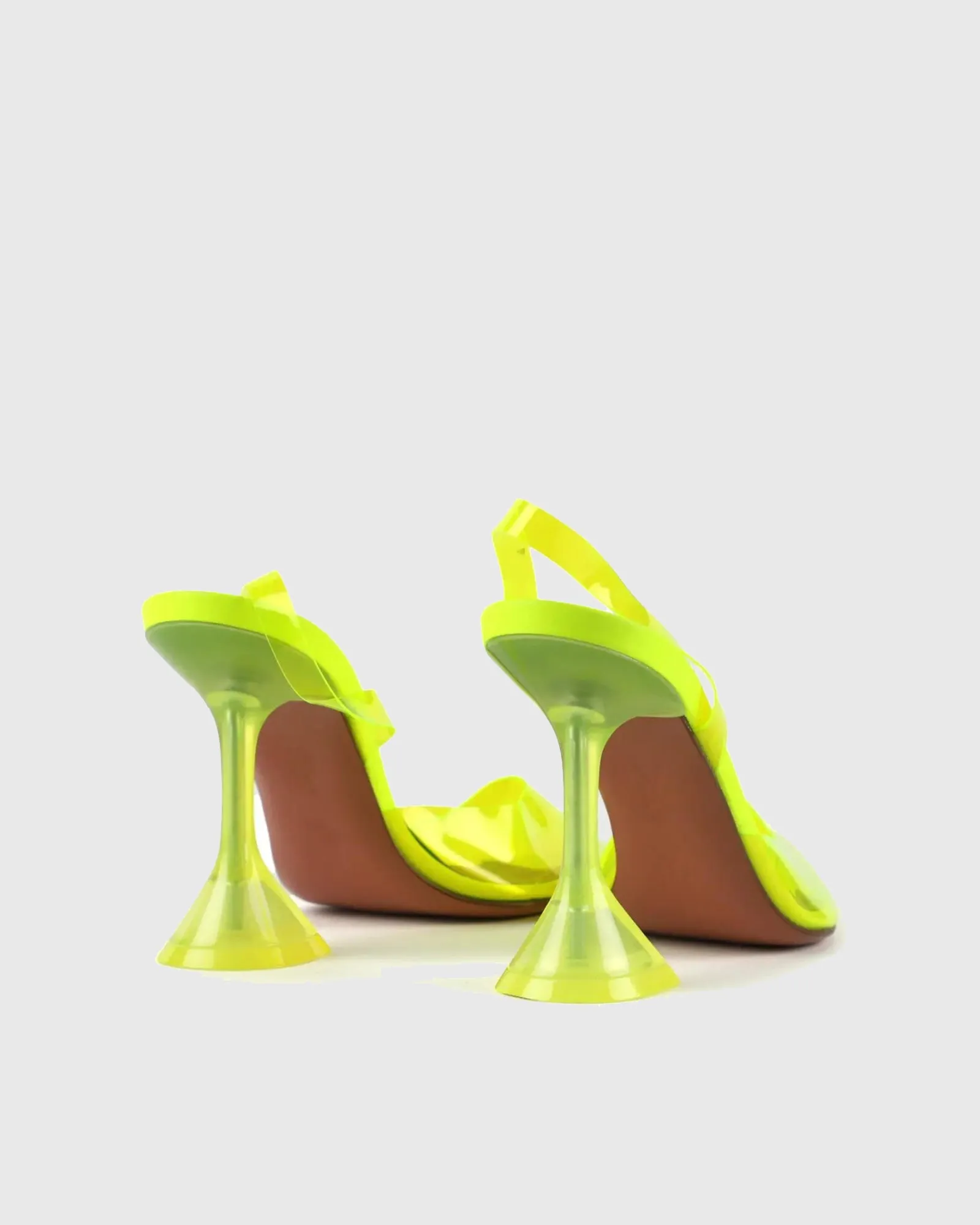Natalia PVC Slingback Pumps In Yellow