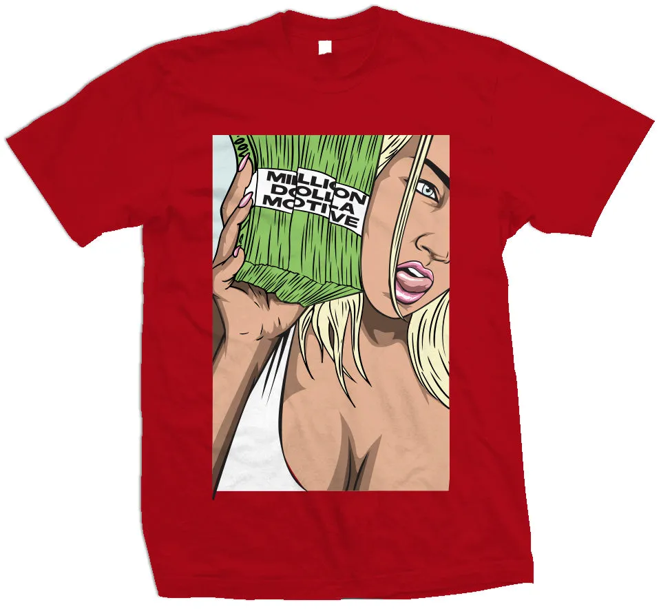 She's Talking Money - Red T-Shirt