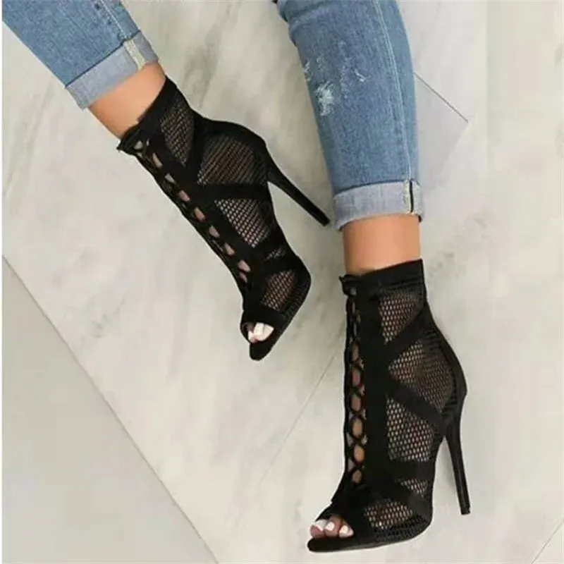 Sylis | Lace-up Sandals with Casual Mesh