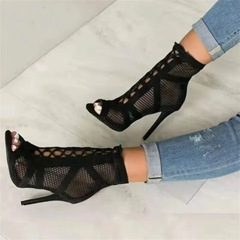 Sylis | Lace-up Sandals with Casual Mesh