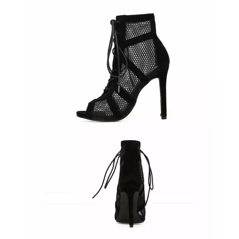 Sylis | Lace-up Sandals with Casual Mesh