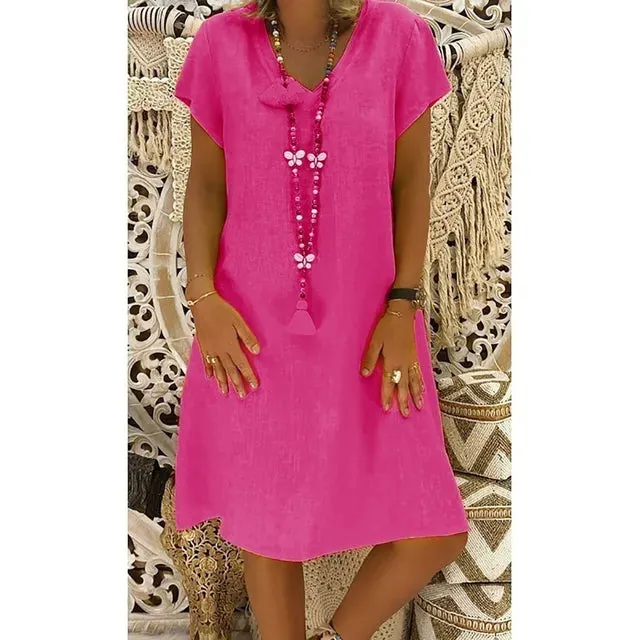 Sylis | Midi Dress With V-Neck