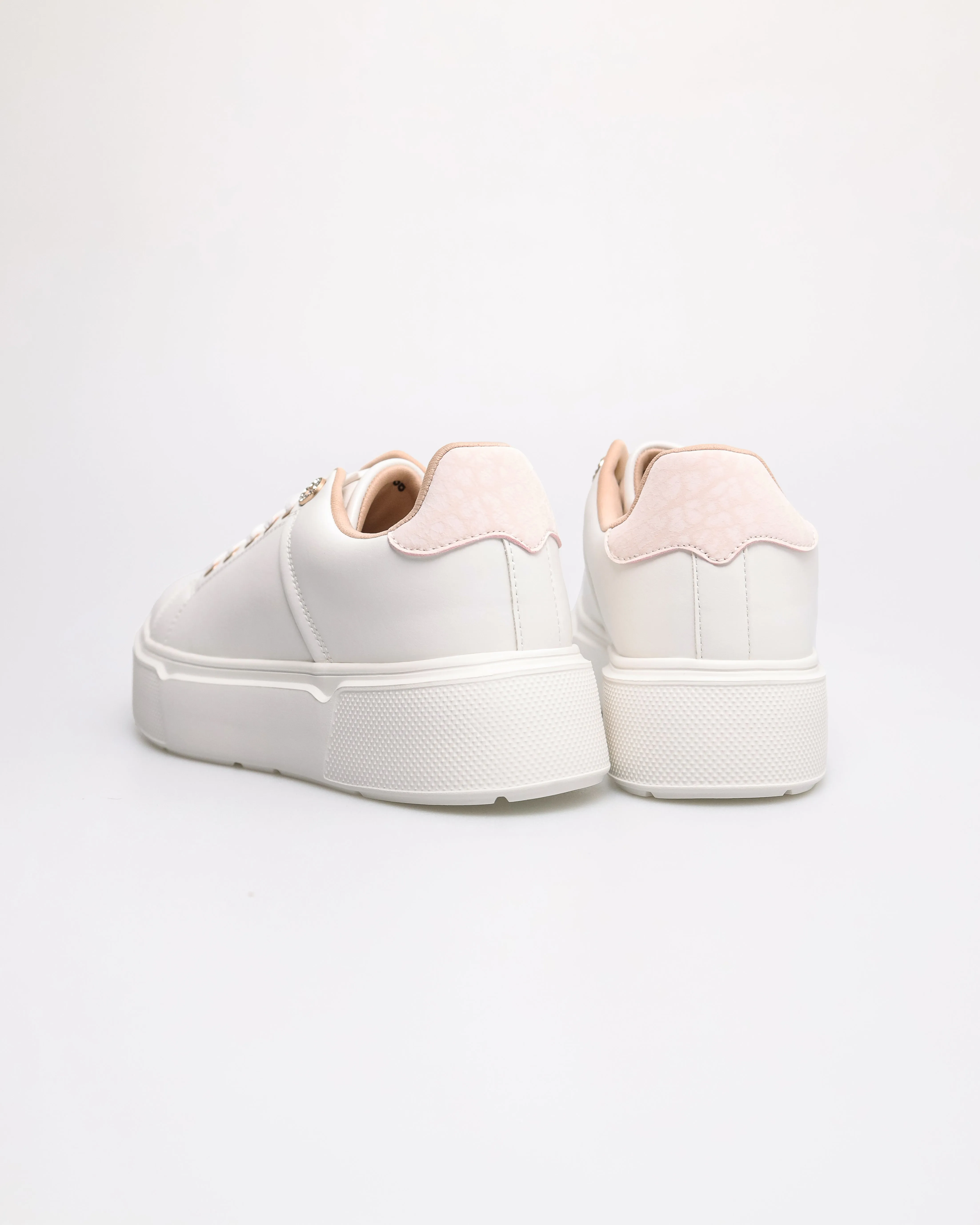 Tomaz YX207 Ladies Blush Accent Platform Sneakers