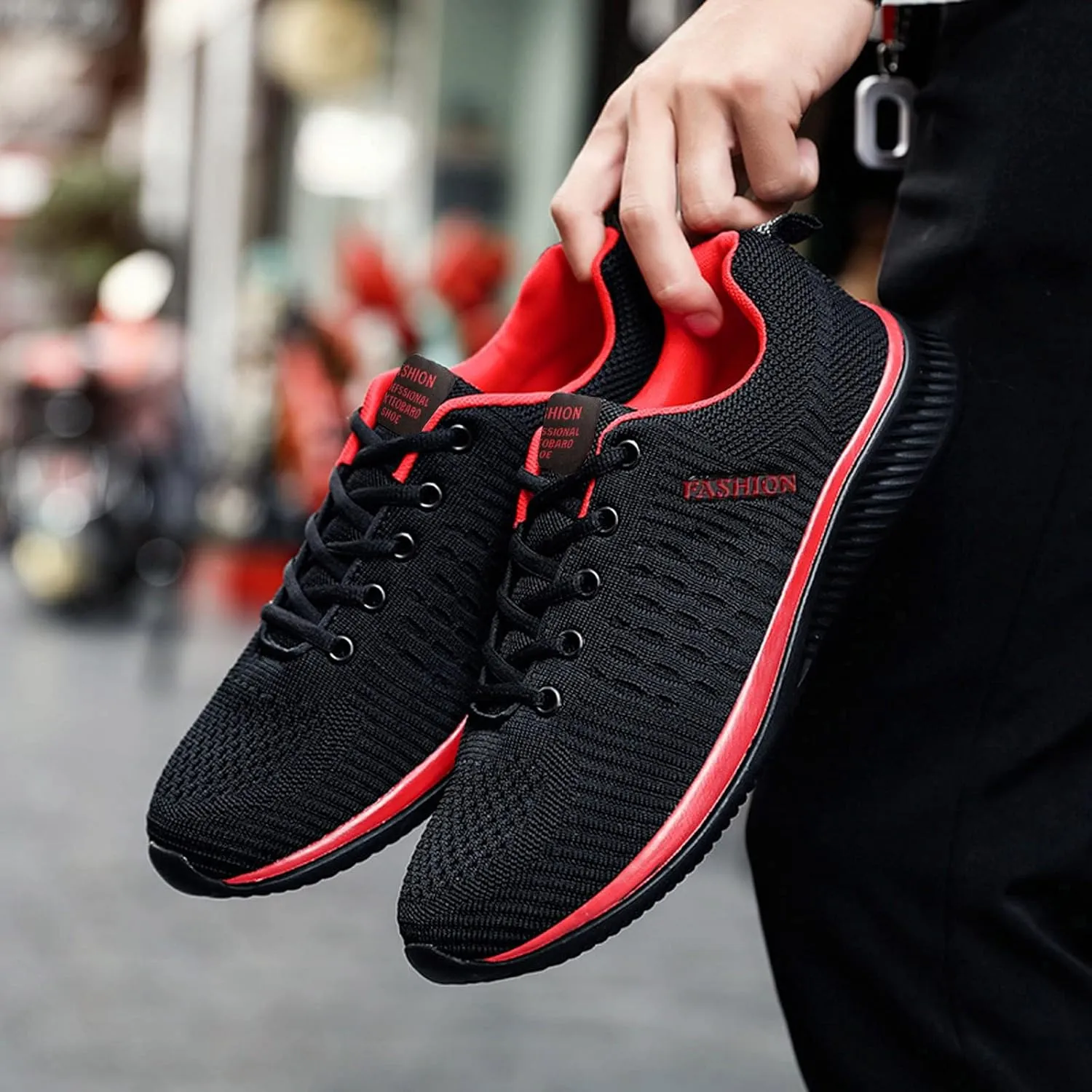 Womens Lace Up Running Shoes Non Slip Walking Shoes Mens Dress Shoes Breathable Ladies Shoes Casual Black Platform Sneaker Platform Tennis Shoe Cross Trainer Shoe