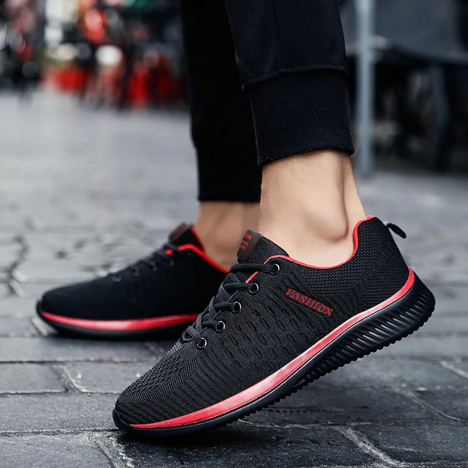 Womens Lace Up Running Shoes Non Slip Walking Shoes Mens Dress Shoes Breathable Ladies Shoes Casual Black Platform Sneaker Platform Tennis Shoe Cross Trainer Shoe
