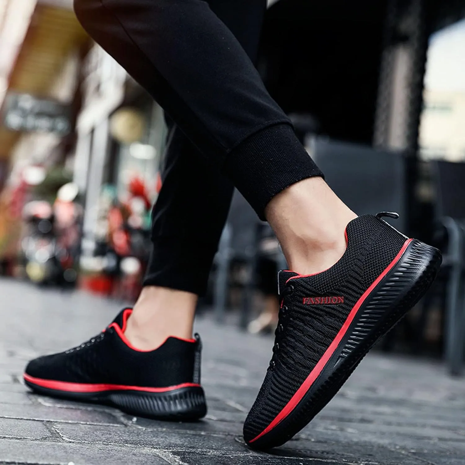 Womens Lace Up Running Shoes Non Slip Walking Shoes Mens Dress Shoes Breathable Ladies Shoes Casual Black Platform Sneaker Platform Tennis Shoe Cross Trainer Shoe