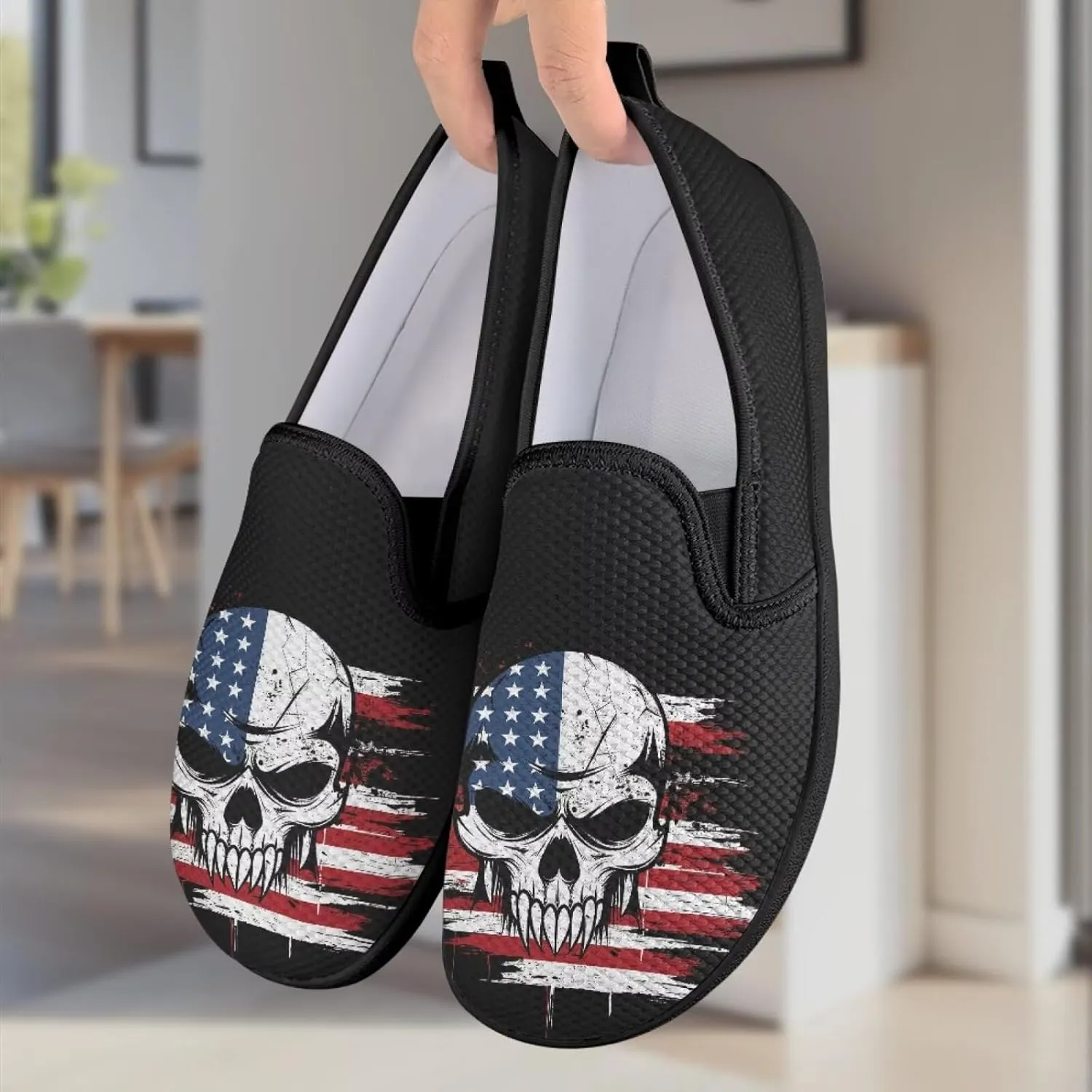 Women's Mesh Flats Shoes Breathable Low Top Slip On Sneakers Fashion Comfort Ladies Walking Travel Loafers
