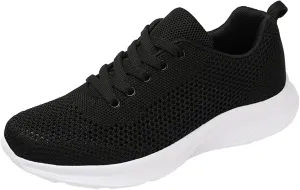 Womens Running Shoes Lightweight Breathable No Slip Tennis Shoes Womens Sports Black Casual Shoes Men's Fashion Sneakers Tennis Shoe Cross Trainer Shoe