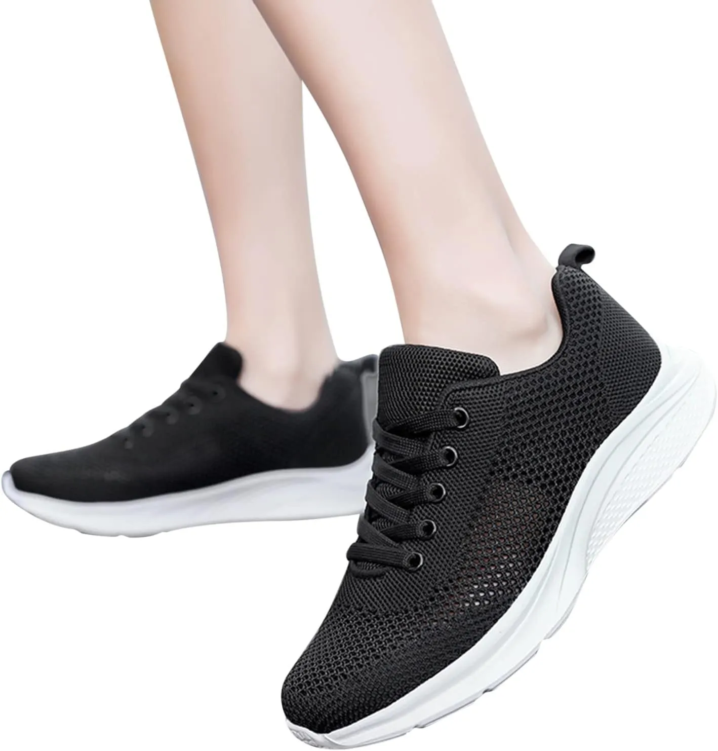 Womens Running Shoes Lightweight Breathable No Slip Tennis Shoes Womens Sports Black Casual Shoes Men's Fashion Sneakers Tennis Shoe Cross Trainer Shoe